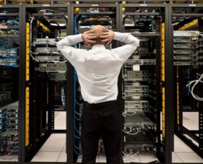 datacentre with servers and disaster recovery
